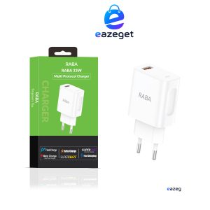 RABA 33W Fast Charger | Type-C Multi Protocol Adapter