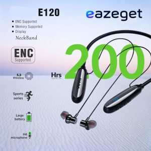 RABA E120 200Hours ENC Display NeckBand (Memory Supported)