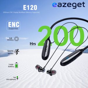 RABA E120 200Hours ENC Display NeckBand (Memory Supported)