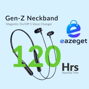 RABA GEN-Z 120H Magnetic Switch On/Off Neckband (5 Voice Change)