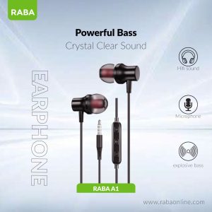 RABA A1 Stereo Bass Earphone